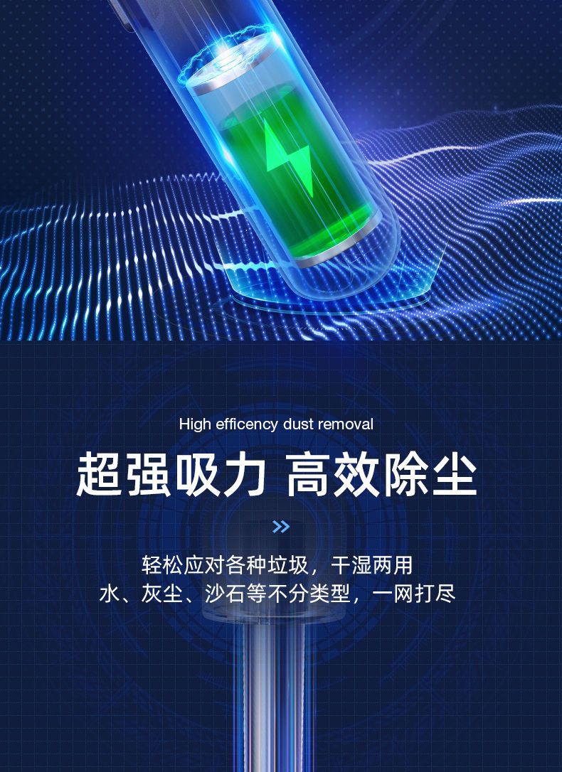 Car Vacuum Cleaner Small Cross-Border Household Handheld Mini Car High-Power Portable Wireless Car Vacuum Cleaner
