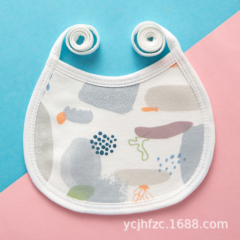Bebé con cordones a prueba de agua babero recién nacido suministros bebé con cordones bebé babero de algodón