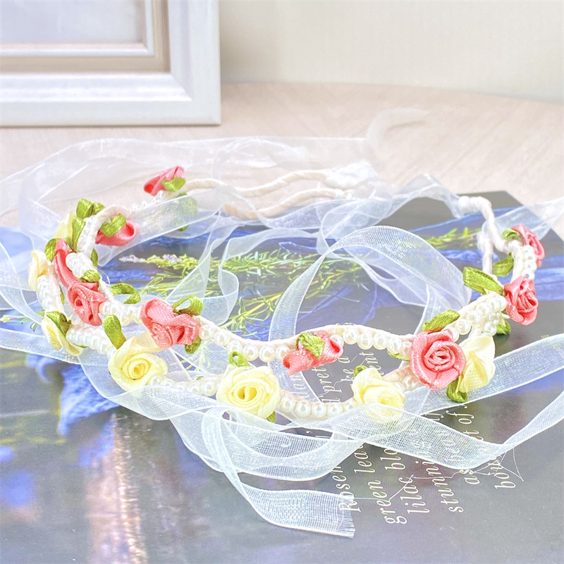 Retro chica perla diadema simple todo partido diadema Mori horquilla pelo presionando accesorios para el cabello mujer Corea del Sur Internet celebridad headwear