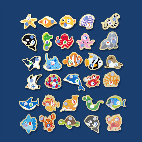 Dany's strange wooden baby fishing toys magnetic kitten fishing baby children's educational early education toys wholesale