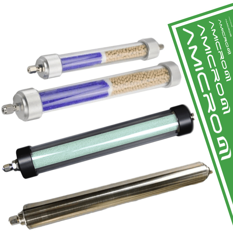 3mm气体净化器 变色硅胶分子筛填料净化管 ECD不锈钢脱氧管脱氧柱