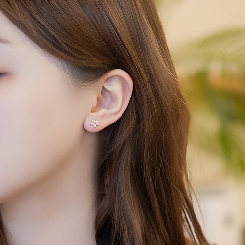 Gold earrings, earrings, screws, earrings, mini minimalist commuting