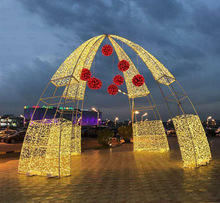 公园广场拱门造型灯户外景观装饰灯霓虹灯串厂家定制防雨