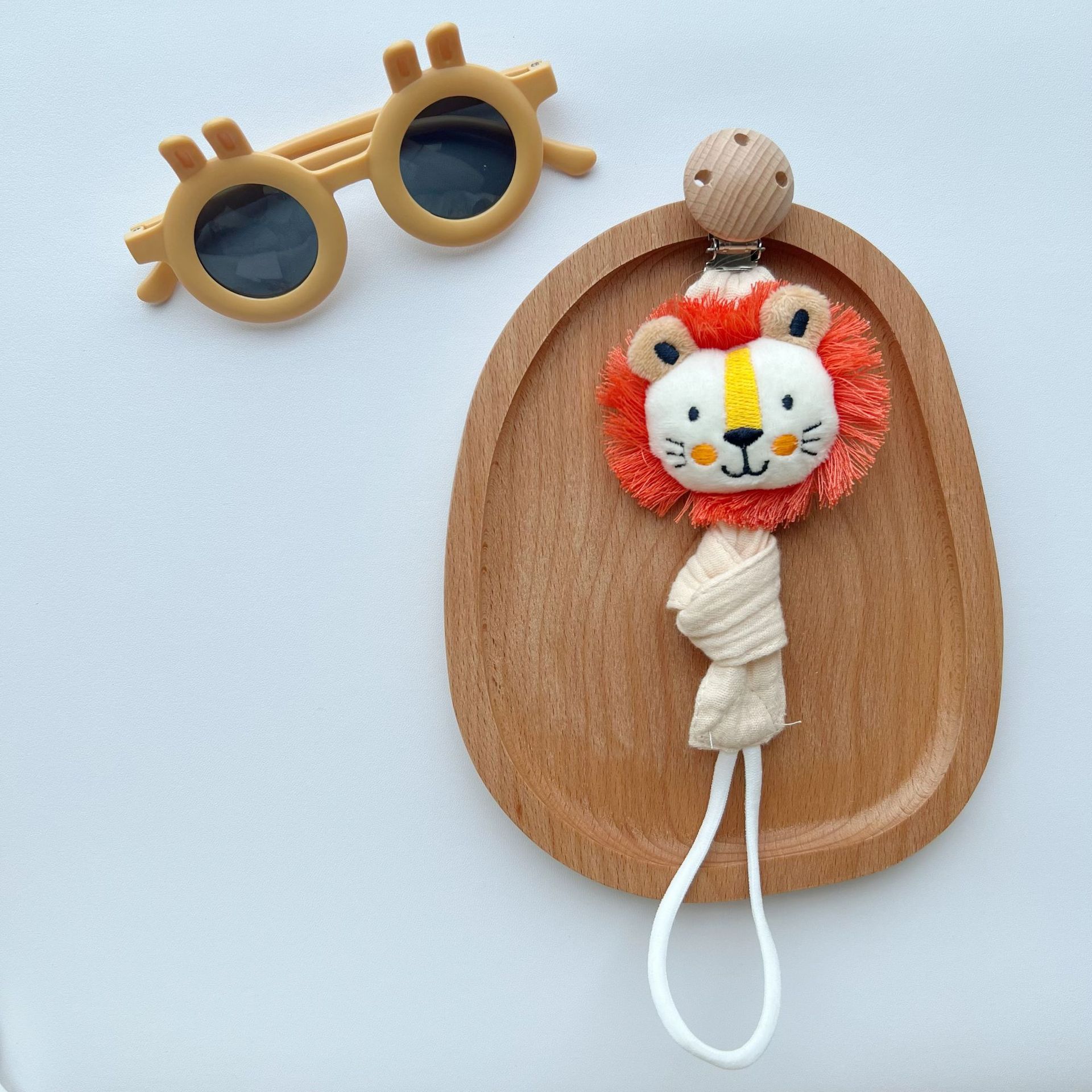 2024 new cartoon fabric anti-lost rope baby pacifier tooth glue anti-lost rope cute cotton nipple chain