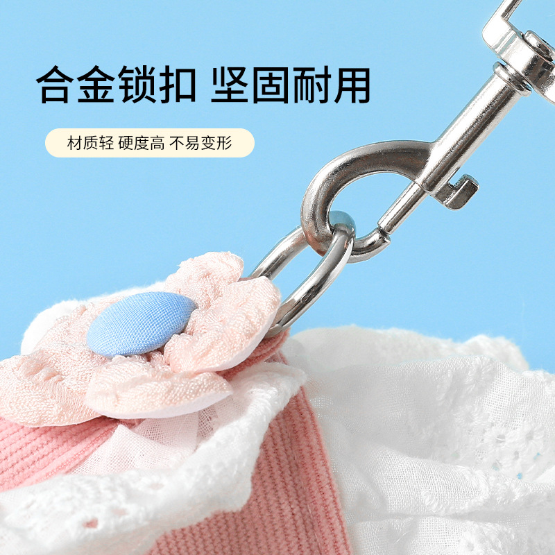 Cuerda de tracción para gatos JK cuerda para perros de flores pequeñas tipo correa para gatos y perros correa de tracción especial para cachorros