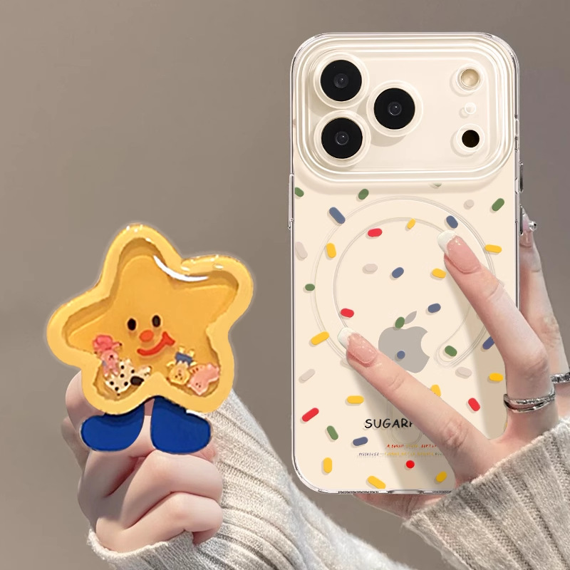 彩色波点苹果17promax手机壳iphone17磁吸17pro带支架Air外壳16|undefined