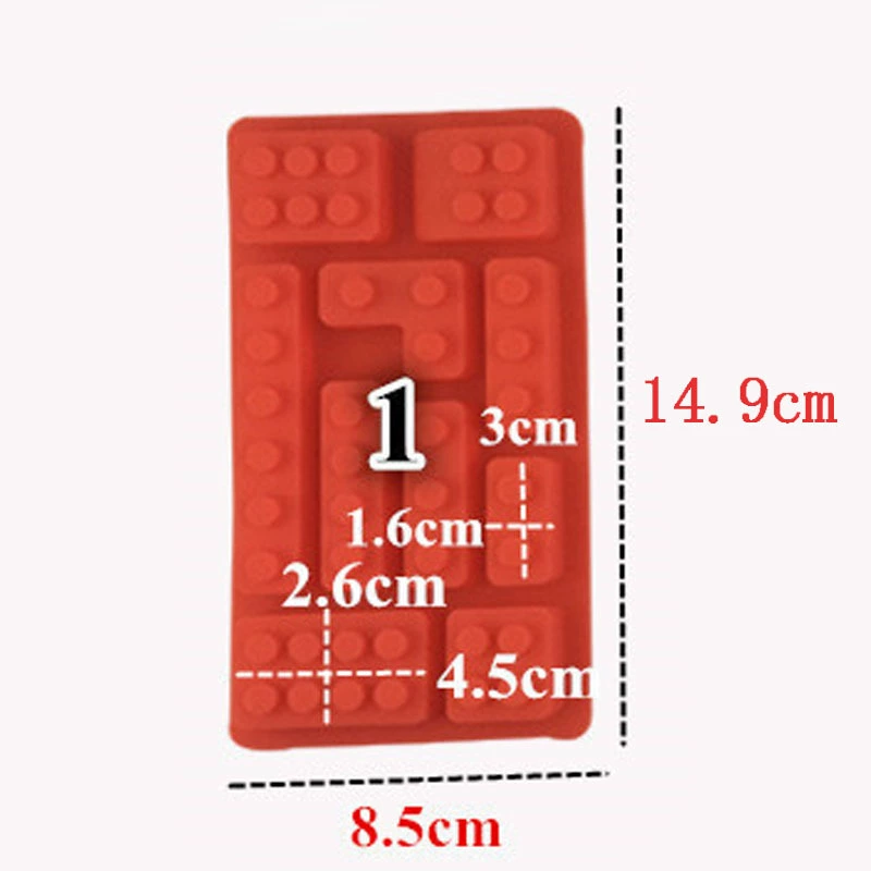 Silicone Molds (Constructor) Robot & Building Block Shapes, Heatproof −40–230°C, Multi-size Set