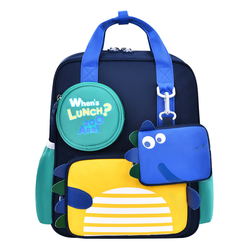 Aulang nueva mochila de estudiantes de primaria lindos dinosaurios mochila de estudiantes 1 - 3 - 6 grados mochila de nylon ligera