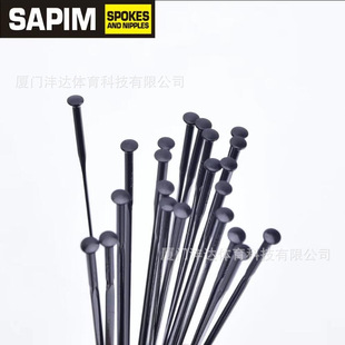 Sapim Cx-Ray | Black Straight Head Flat Spoke | Imported from Belgium | Breaking Wind and Reducing Resistance | Stainless Steel Strips