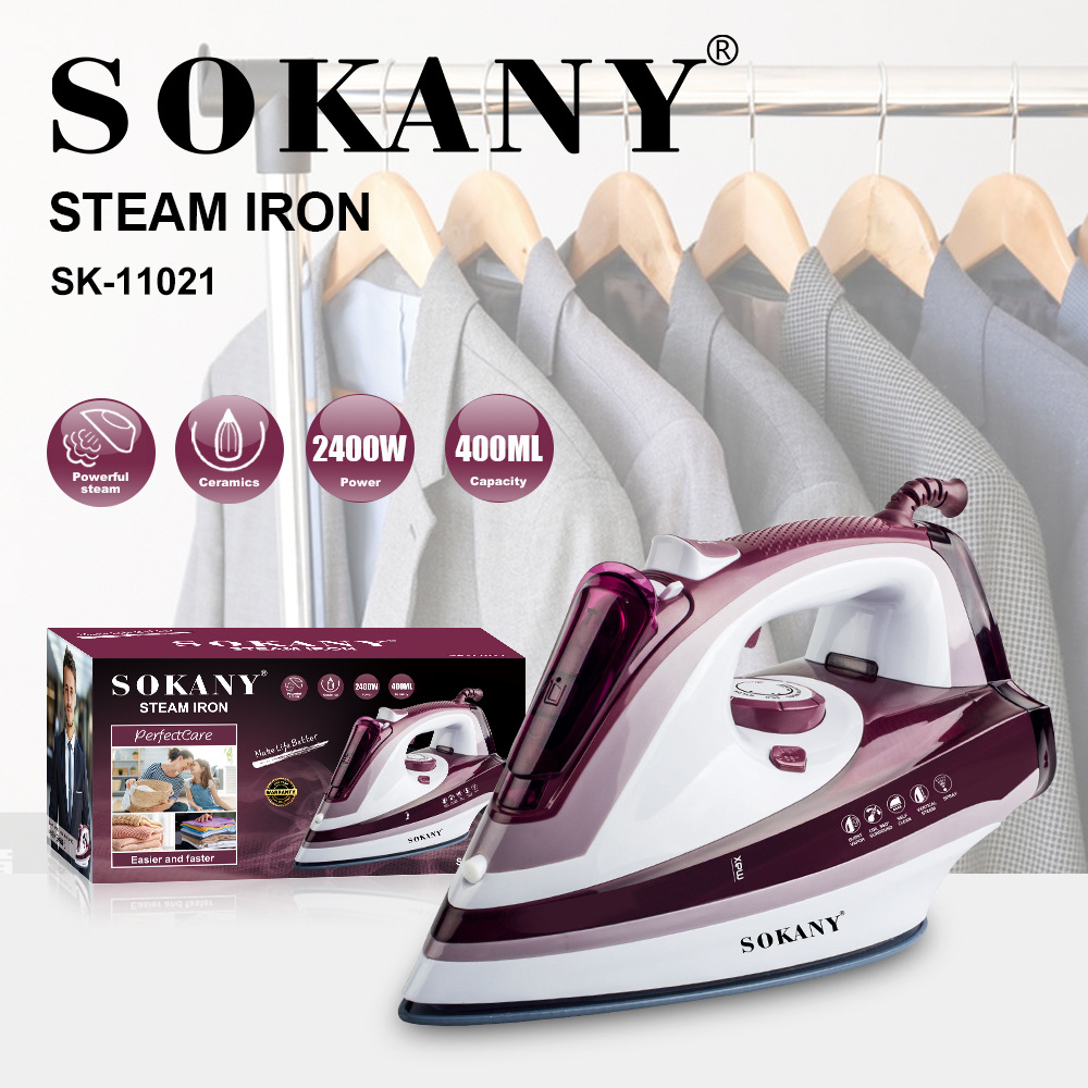 미국 표준 110V 전기 다리미 2400W 대용량 물탱크 가정용 다기능 스팀 다리미 STEAM IRON