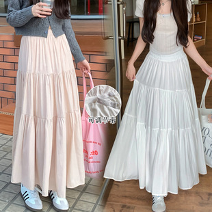 in stock Pregnant Women's Niche Design Stitching Skirt Women's 2024 Spring and Summer Long Pendant All-match Cake Long Skirt