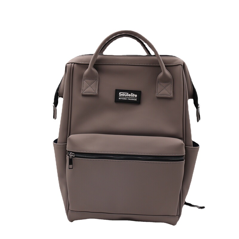 Travel Casual PU Leather Backpack Laptop Backpack Student Schoolbag Unisex Travel Backpack