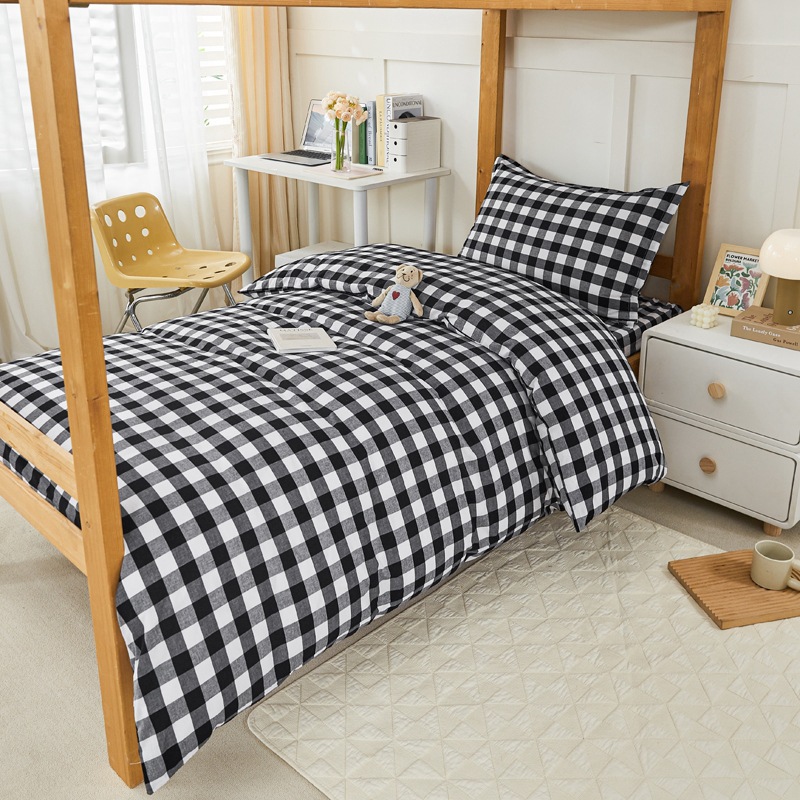 dormitorio de estudiantes de algodón tres piezas dormitorio de estudiantes de algodón ropa de cama de algodón seis piezas al por mayor