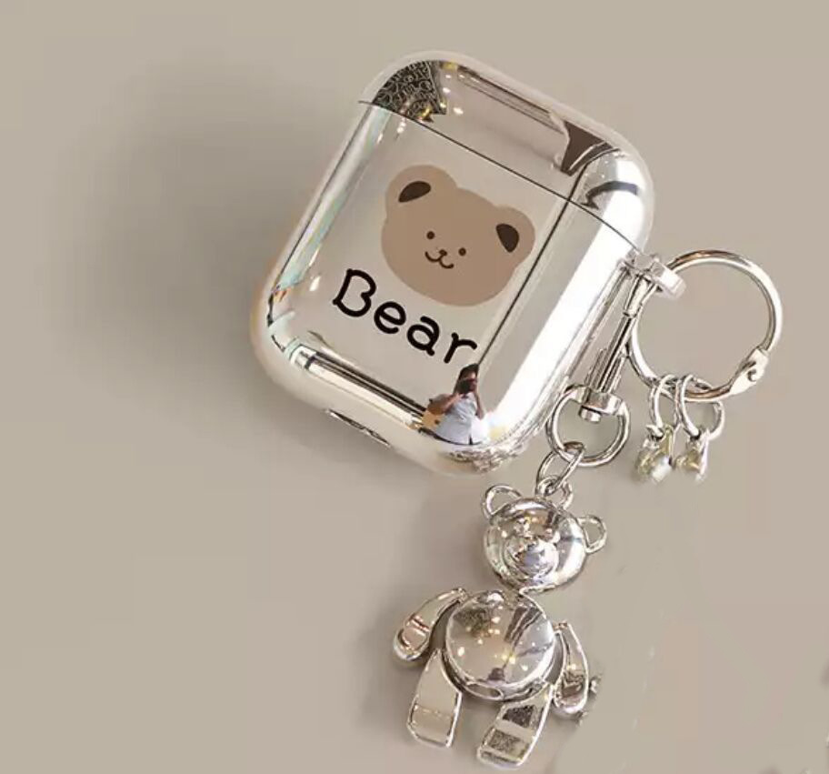 Чехол для AirPods с электрогальническим покрытием и подвеской