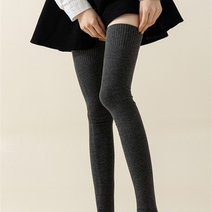 Can Be Used as Thermal Leggings, Thigh-High Socks for Women, Heat-Retaining, Extra-Long, Autumn and Winter Cashmere Over-The-Knee Socks, Cold-Resistant, Warm, Non-Slip, Long Tube