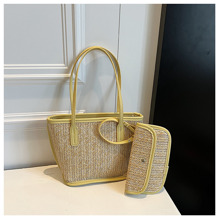 Bolso de gran capacidad para mujer 2025 verano nueva moda tejida bolso de axila de un solo hombro bolso de viaje casual image 20