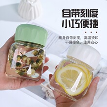 胖胖杯带刻度高硼硅玻璃水杯随身携带分装中药杯咖啡礼品豆浆杯子