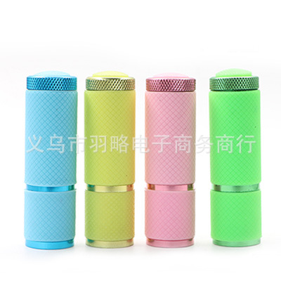 迷你9led紫光手电筒防伪水印检测照灯验钞电筒夜光紫外线白光新款