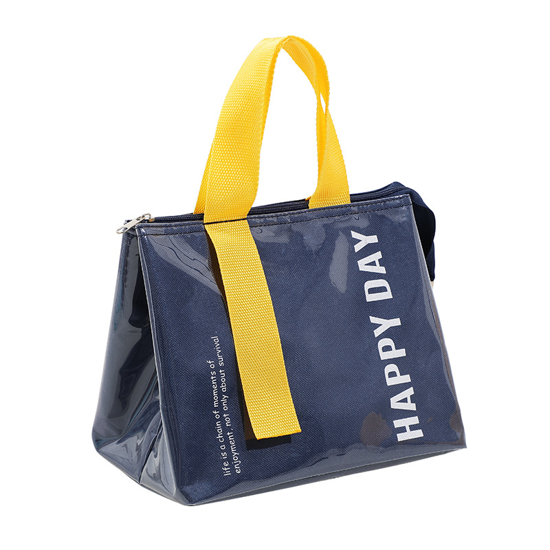 Bolsa de almuerzo portátil de PVC bolsa de almuerzo a prueba de agua bolsa de almuerzo para estudiantes de oficina bolsa de almuerzo bolsa de hielo al aire libre aislamiento térmico para llevar caja de almuerzo