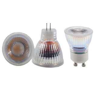 3W COB MR11 GU11 mini LED glass lamp Cup 12V 110V 220V 35mm small lamp Cup