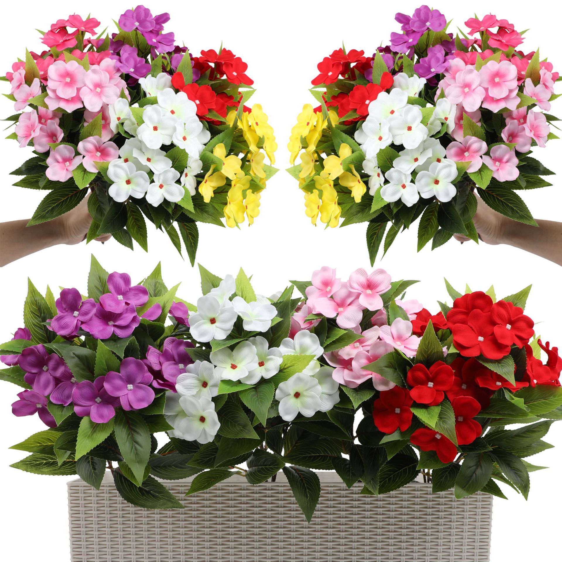 Artificial Flower Fake Flower Bundle Wedding Home Hotel Indoor Outdoor Flower Arrangement Ornaments Gardening Arrangement Cross-border Decorative Flowers