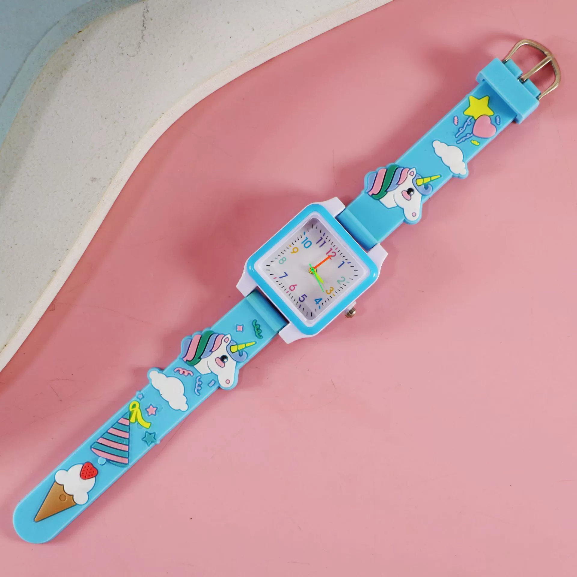 Silicone children's watch with gears, children's quartz watches