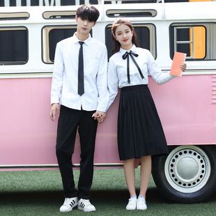 Japanese and Korean Junior High School Male and Female Graduation Photo White Shirt School Uniform College Style Class Uniform jk Uniform Sailor Dress Suit