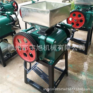 小麦大豆挤扁机 粮食加工设备麦片挤扁机破碎机
