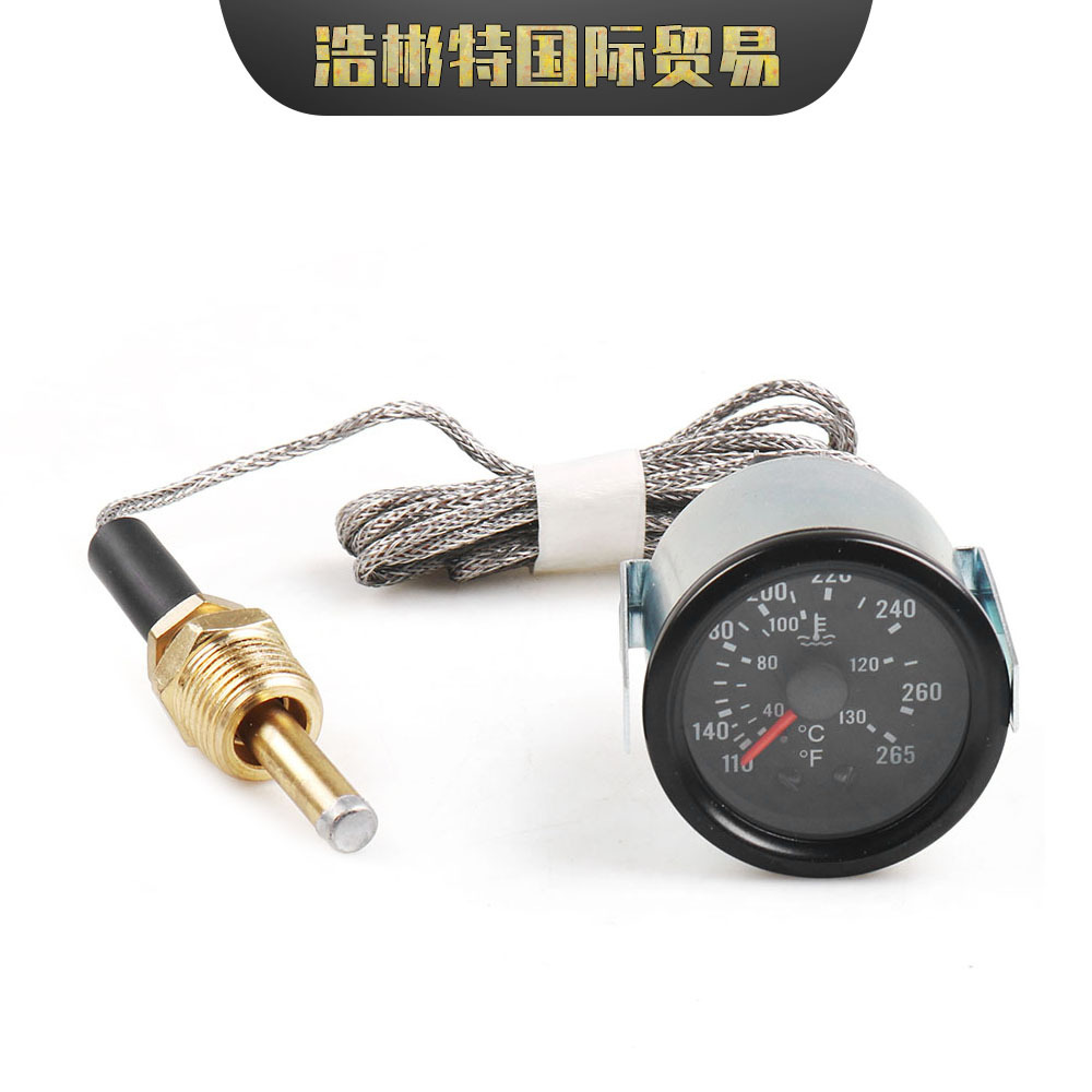 Universal 52MM Universal Meter Pointer Mechanical Water Temperature Gauge 130℃/265℉ NPT 1/2 (water temperature gauge)