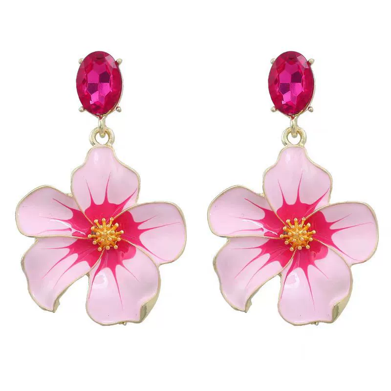 Universal cute earrings, flowered, high-quality style