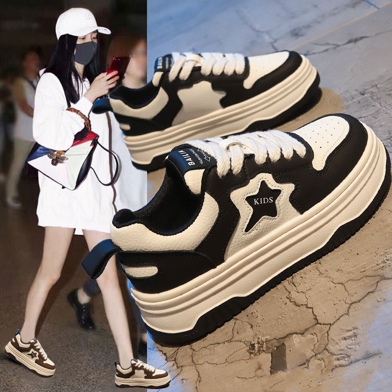 Zapatillas Deportivas Blancas Ligeras y Modernas Meilade para Mujer, Primavera 2025, Nuevas, con Suela Gruesa, Versátiles, Estilo Estudiantil, Casuales