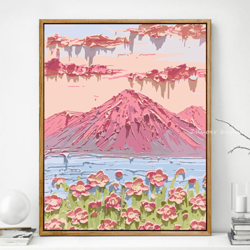 Healing art living room and restaurant decor painting Nordic INS. Original wood texture painting, Japanese minimalist fresh bedroom painting