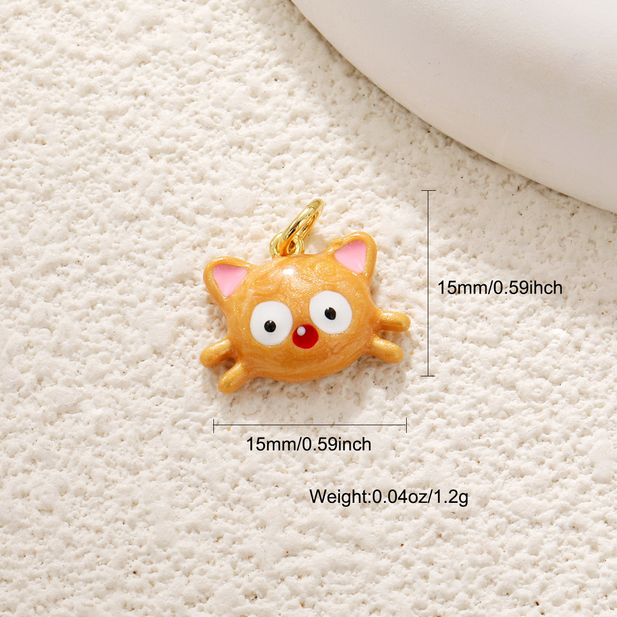 3g Weight Pendant Jewelry Making Type Charms Classification 1 Piece Quantity Copper Material Dinosaur, Cat Pattern All Seasons Season Polished Finish Enamel Design Cute Style 1 Piece Copper Dinosaur  Cat Polished Pendant Charms 18
