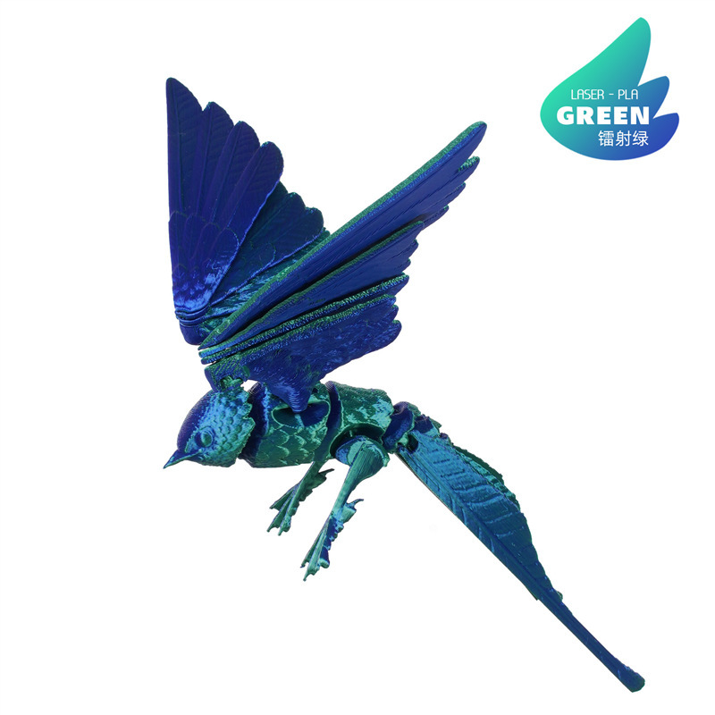 제비-레이저 녹색 날개 펼쳐진 28.5cm