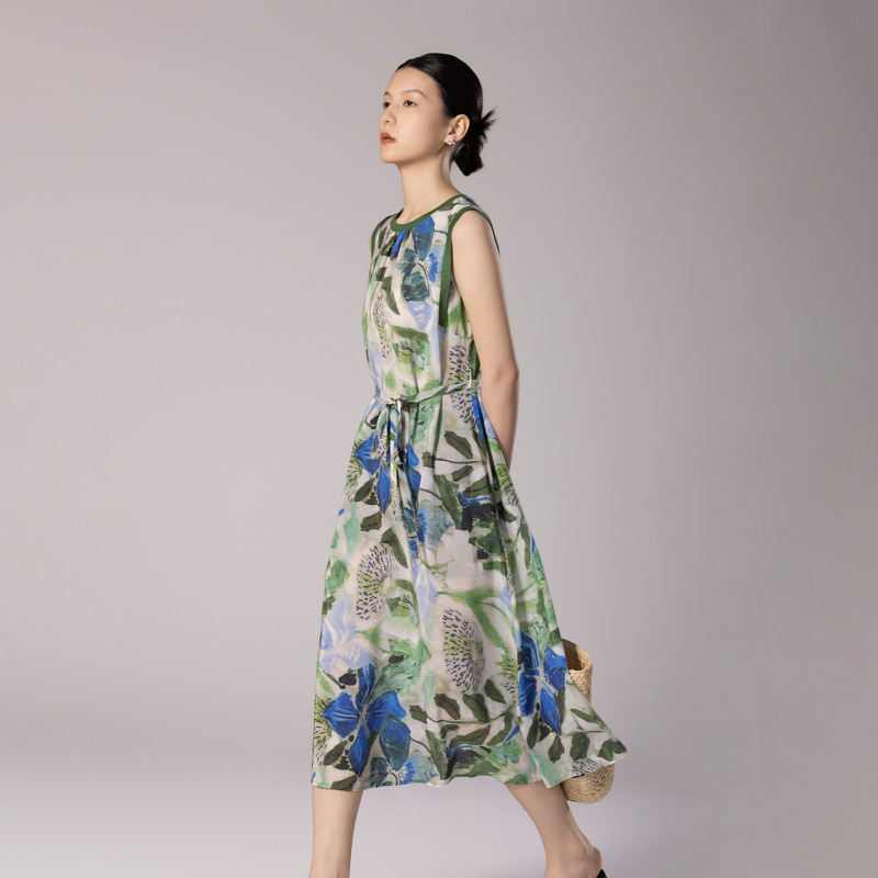 Original Silk Dress! Single-Layer, Unlined, 100% Mulberry Silk Crepe De Chine Dress for Women, Sleeveless Tank Dress