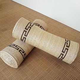 包邮手工草编汗蒸房枕头天然蒲草藤编成人颈椎枕养生保健枕安眠枕