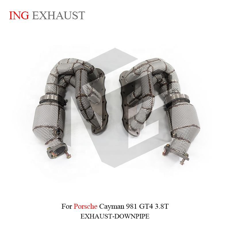 Suitable for Porsche Cayman 981 GT4 3.8T stainless steel manifold downpipe with heat shield