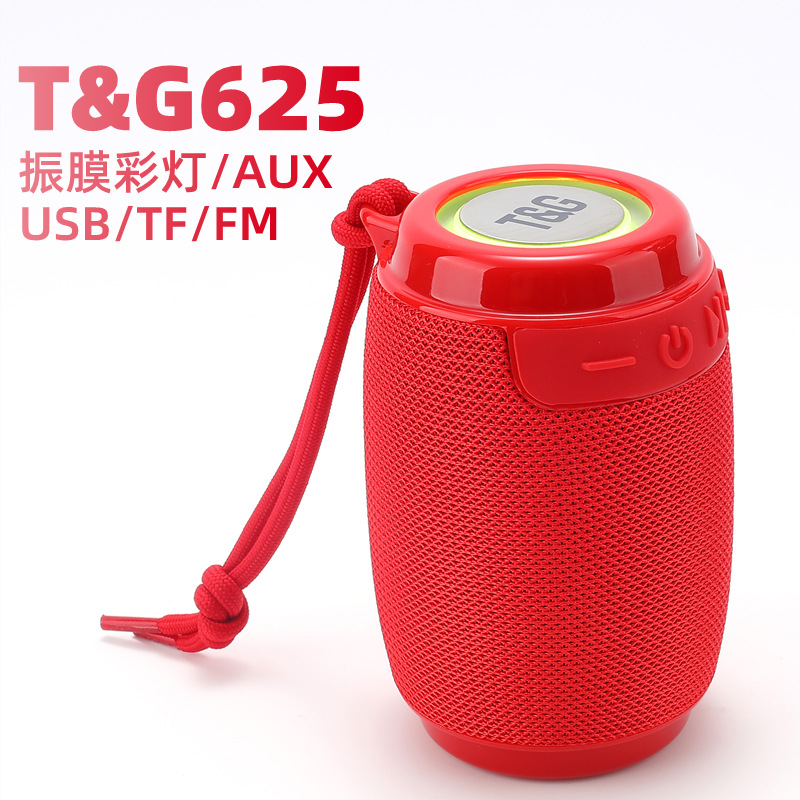 Transfronterizo nuevo TG625 Bluetooth Tarjeta de altavoz portátil pequeño audio LED de luz creativa regalo bajo Bluetooth audio