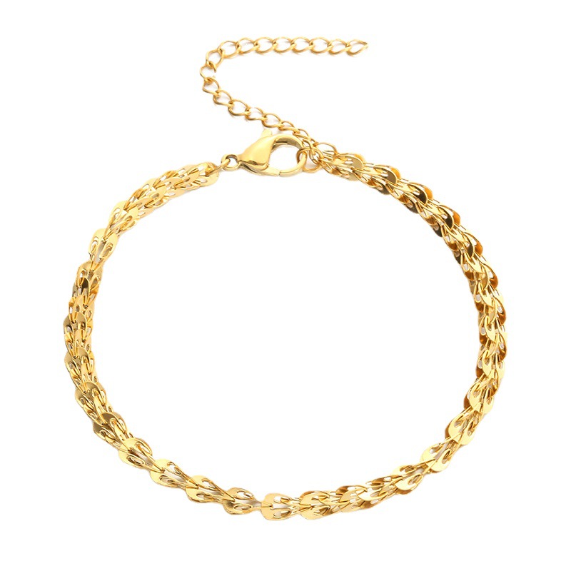 18K oro Titanium acero pulsera completa Phoenix cola simple de las mujeres color oro moda clásico regalo vacaciones para novia Accesorios