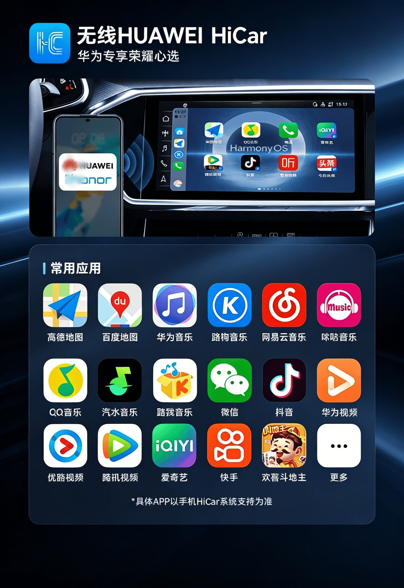 Suitable for domestic use, Huawei Hicar+ wireless Carplay box 2-in-1 for Audi, Volkswagen, and Mercedes-Benz vehicle connectivity