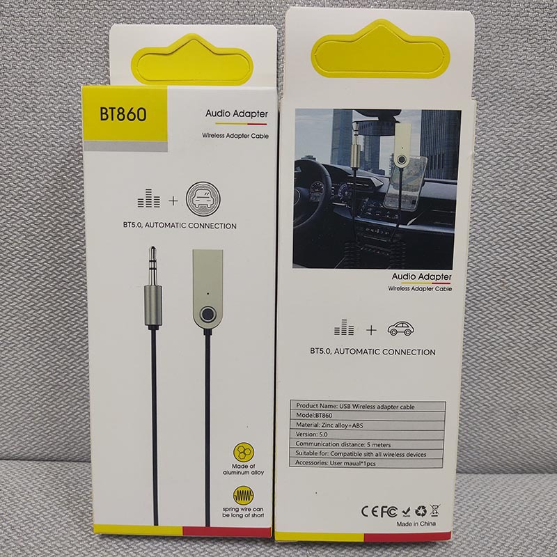 Premium car audio Bluetooth receiver with built-in microphone, Bluetooth hands-free calling, navigation, and music playback