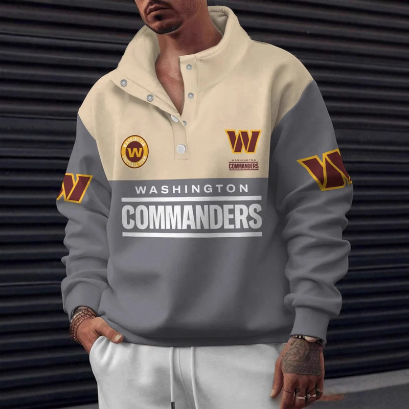 24 Years European and American Cross-Border Amazon Digital Printing Process Western Style Retro Polo Buckle Sweatshirt 224