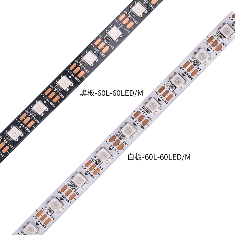 WS2812低压5V RGB灯带SK6812led幻彩变色橱柜跑马流水灯带自粘|undefined