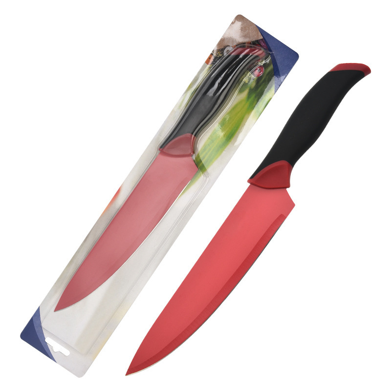 Fábrica al por mayor de inyección secundaria de acero inoxidable color seis piezas conjunto de herramientas con melón planador conjunto de caja de regalo