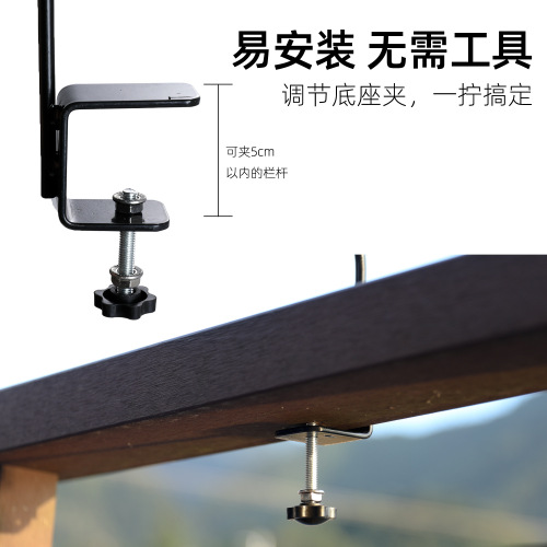 Hanging Pothos and Spider Plant Stand Balcony Courtyard Wall Hook Iron Art Planter Hook Outdoor Decoration Basket Planter Stand