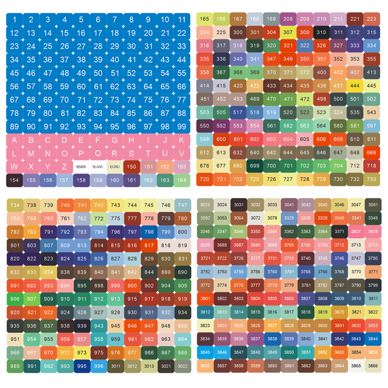✠Diamond painting new DMC color stickers multi-function 447 color…