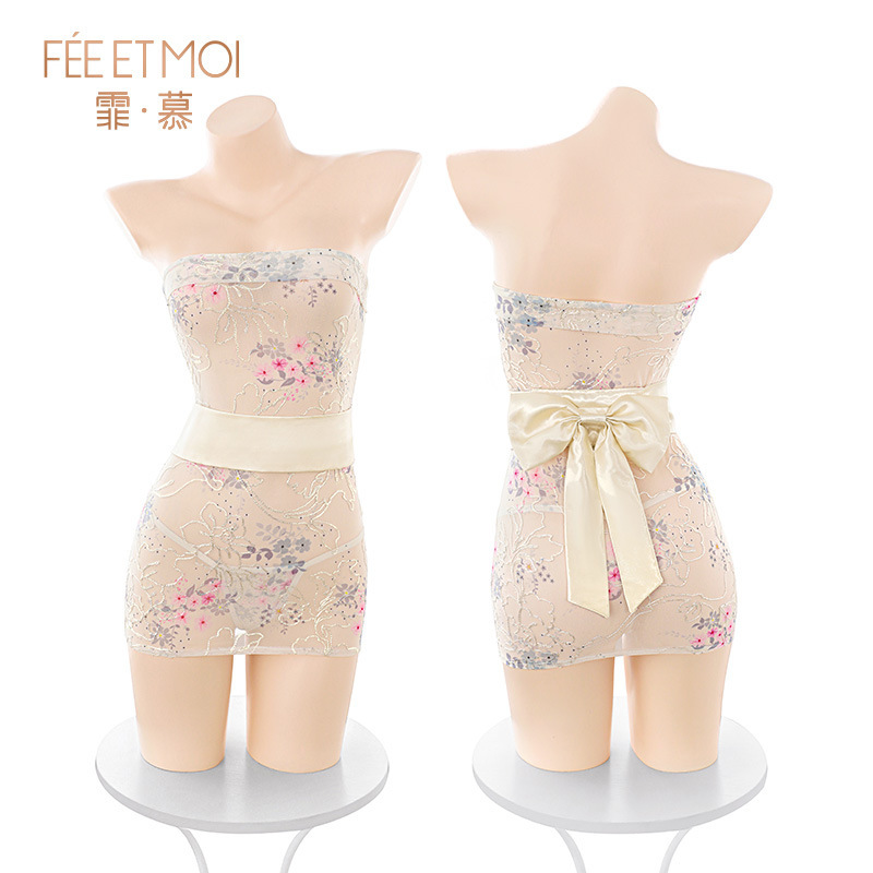 6274 conjunto de kimono de tamaño grande bordado impresión de bordado de pecho, ropa interior sexy, 20 / bolsa image 6