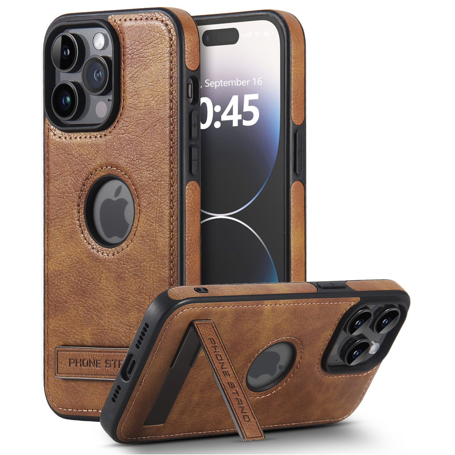 Aplicable para iPhone 17 Promax cubierta de cuero con soporte para teléfono móvil Apple 17 cubierta de protección contra caídas de cuero image 5