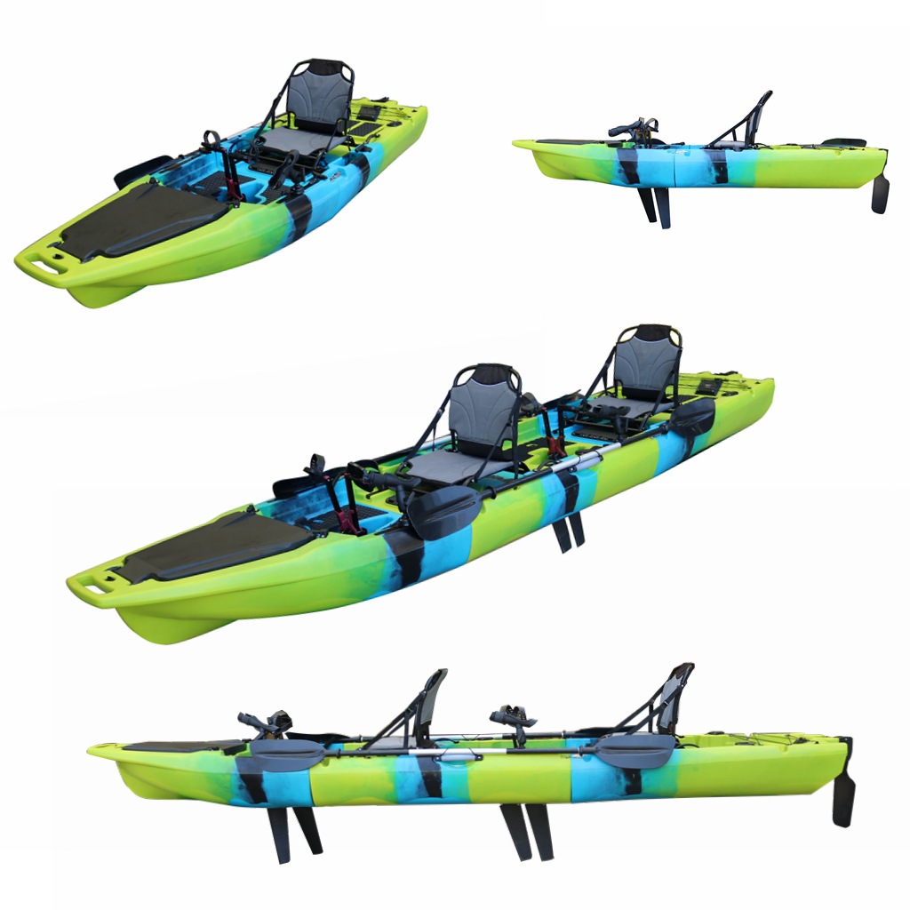 Luya Boat Fin Pedal Kayak Hard Boat Two-Section Three-Section Single Double Split Canoe Spliced Kayak