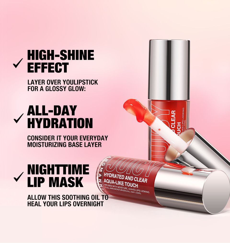 LANGMANNI 6-color large brush head lip oil and zirun lip oil are selling well on Amazon temu Application Scenario